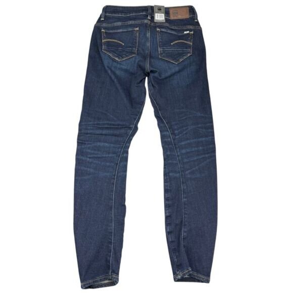 NWT G-STAR RAW Arc 3D Mid Waist Skinny Jeans Sz 24 Dark Aged Blue - Picture 6 of 12